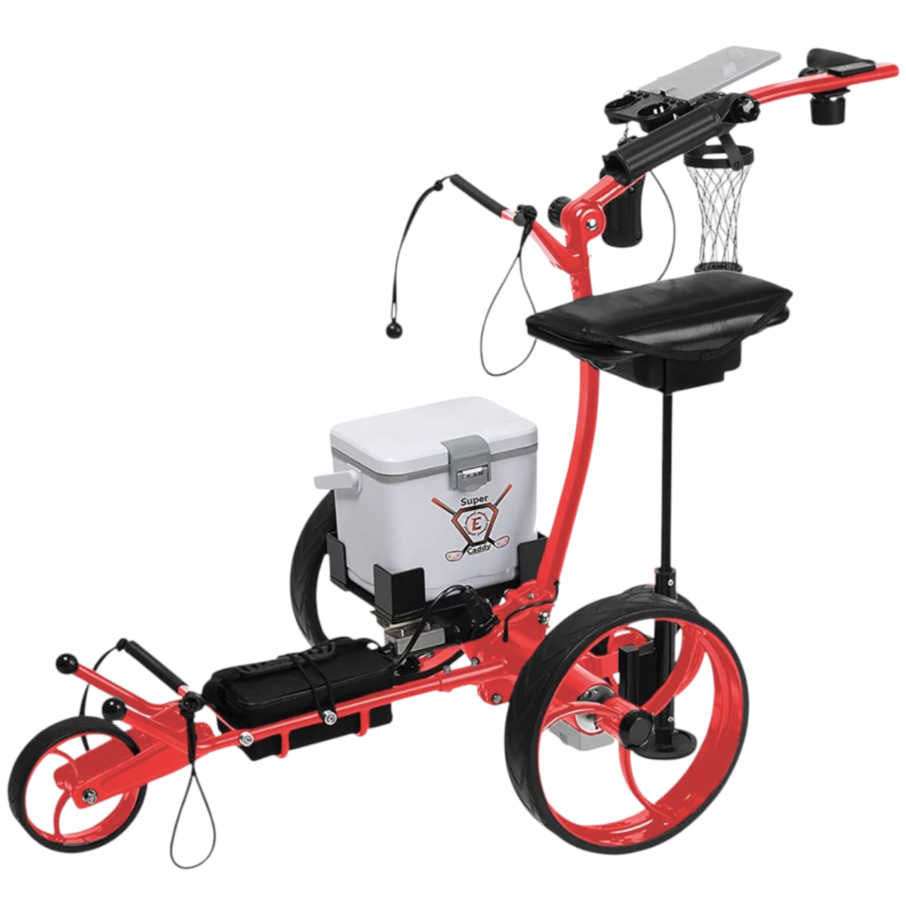 NEW! Super E Caddy Pro Remote-Controlled Golf Cart (Red Edition)