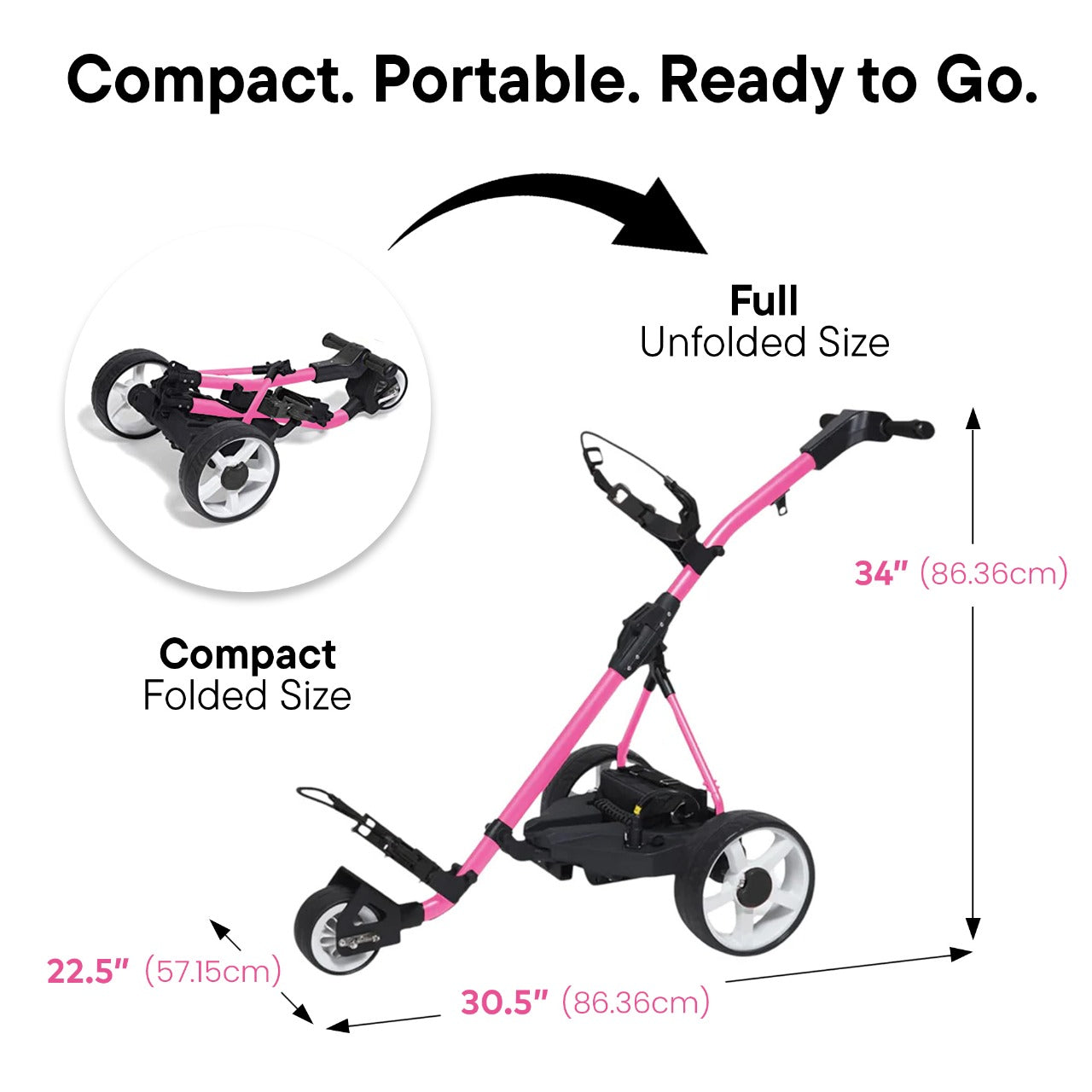 NEW PINK The Weekender Electric Golf Cart