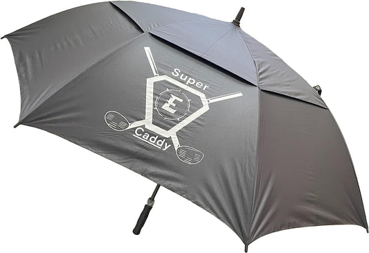 Super E Caddy Umbrella, Windproof Semi Automatic Umbrella, with Double Canopy