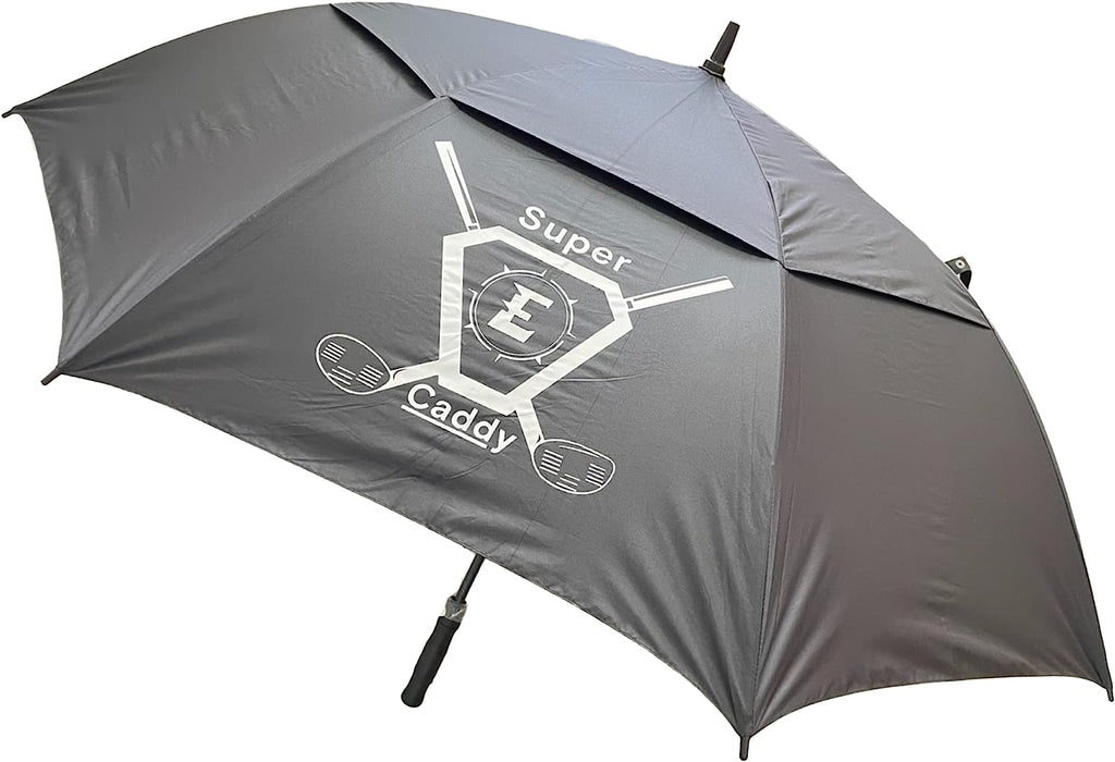 Super E Caddy Umbrella, Windproof Semi Automatic Umbrella, with Double Canopy