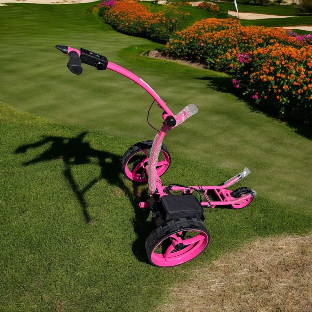 NEW! Super E Caddy Pro Remote-Controlled Golf Cart (Pink Edition)