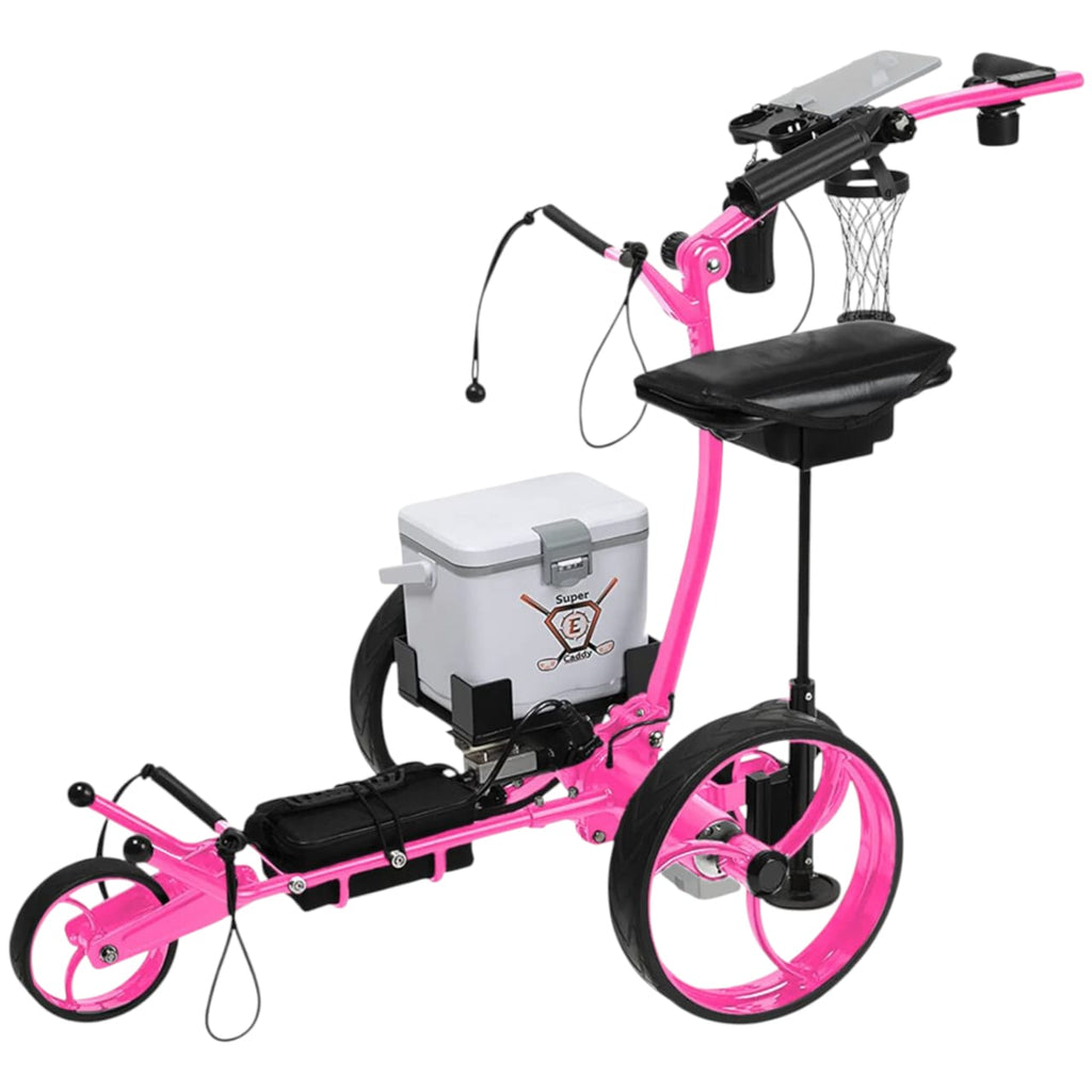 NEW! Super E Caddy Pro Remote-Controlled Golf Cart (Pink Edition)
