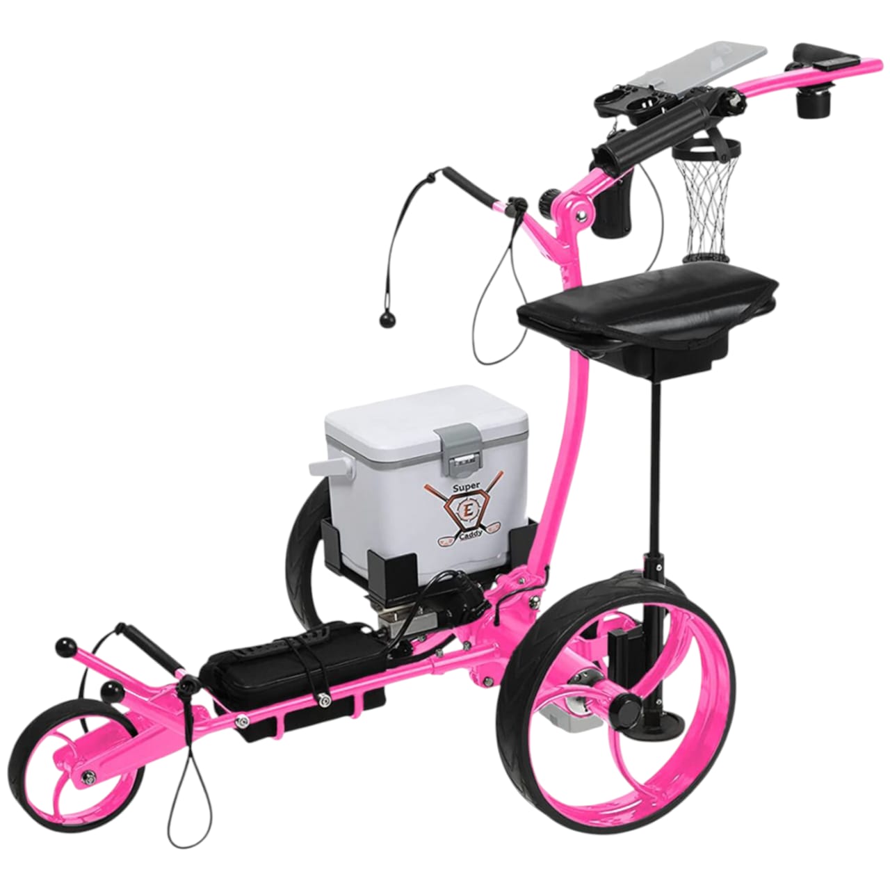 NEW! Super E Caddy Pro Remote-Controlled Golf Cart (Pink Edition)