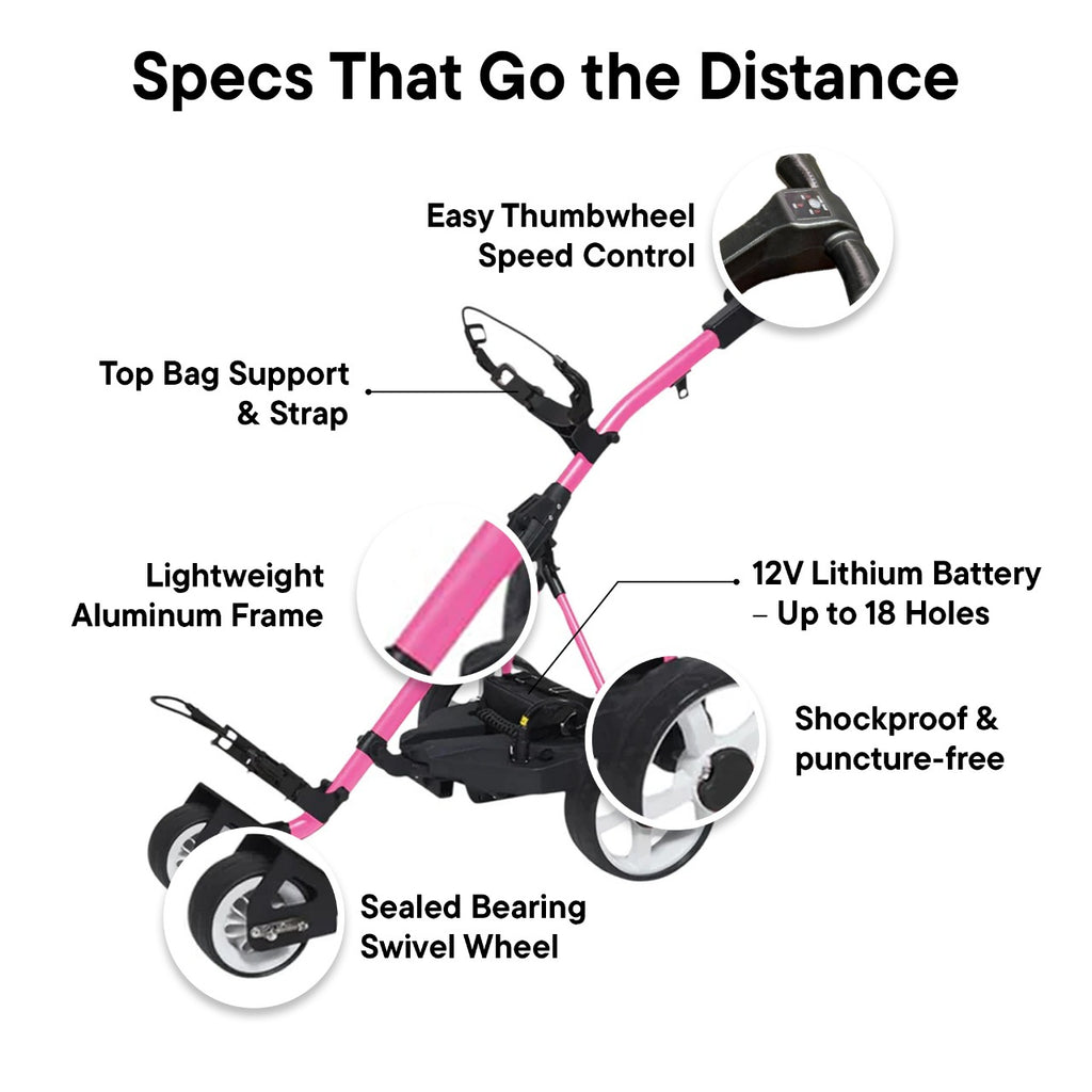 The Weekender Electric Golf Cart PINK