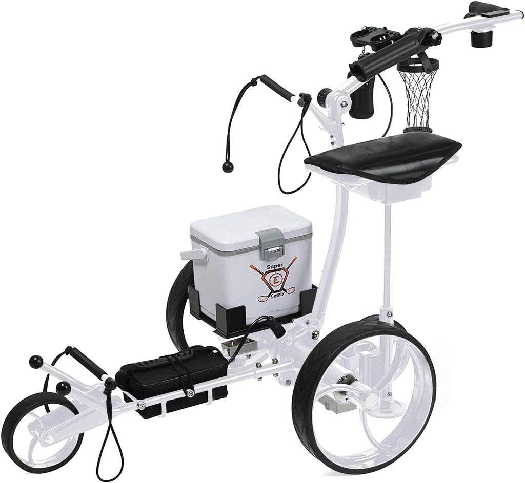 Super E Caddy Pro Remote-Controlled Golf Cart (White Edition)