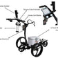 The PRO  Electric golf cart with remote and built in 6 pack cooler lasts 36 holes!! 2 years warranty