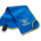 Caddy Golf towels with a hook to hang on your Super E caddy! Red or Blue!